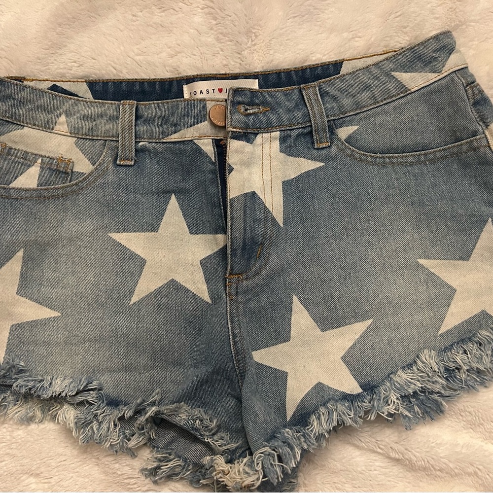 Toast denim star shorts size small